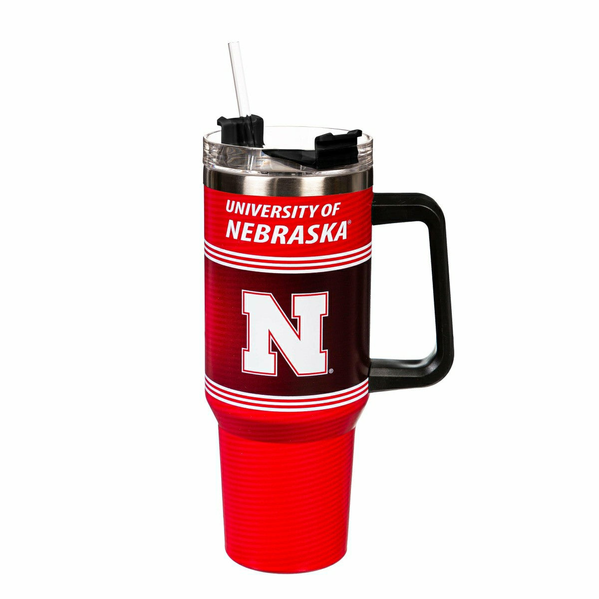 40oz Stainless Steel Canyon Cup w/ Straw, University of Nebraska
