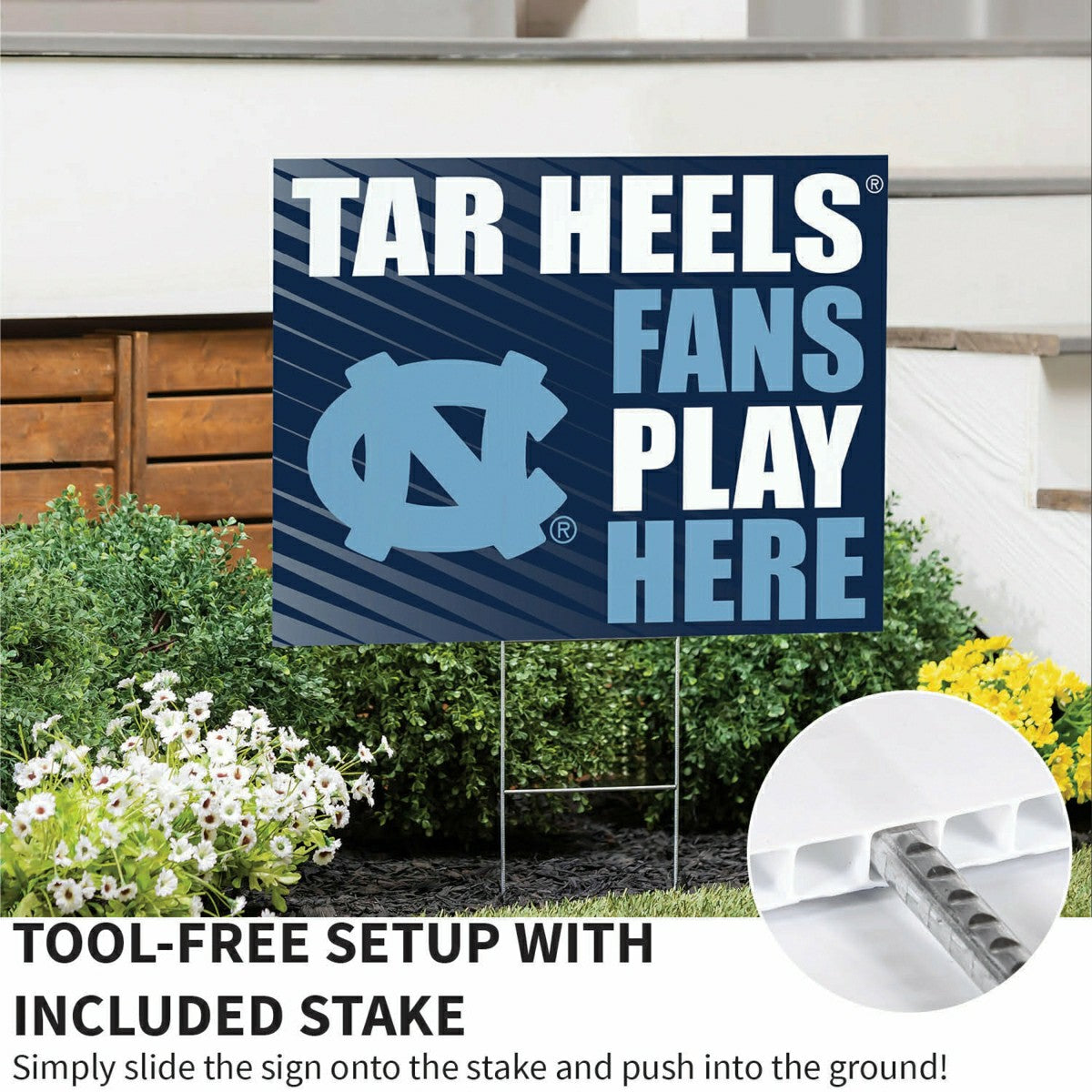 University of North Carolina Coroplast Yard Sign "Fans Play Here"