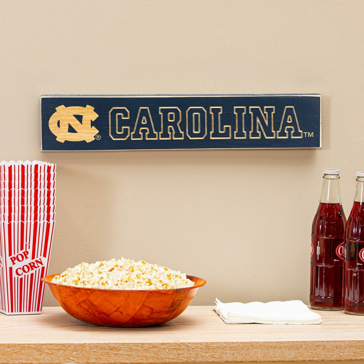University of North Carolina Engraved Wood Sign, 3.5" x 18"