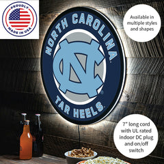 LED Wall Decor, Round, University of North Carolina