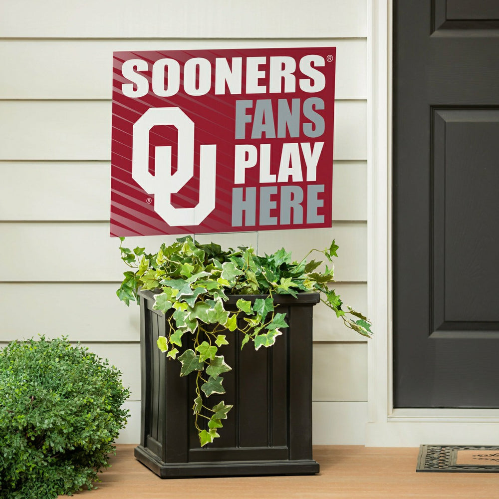 University of Oklahoma Coroplast Yard Sign "Fans Play Here"