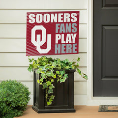 University of Oklahoma Coroplast Yard Sign "Fans Play Here"