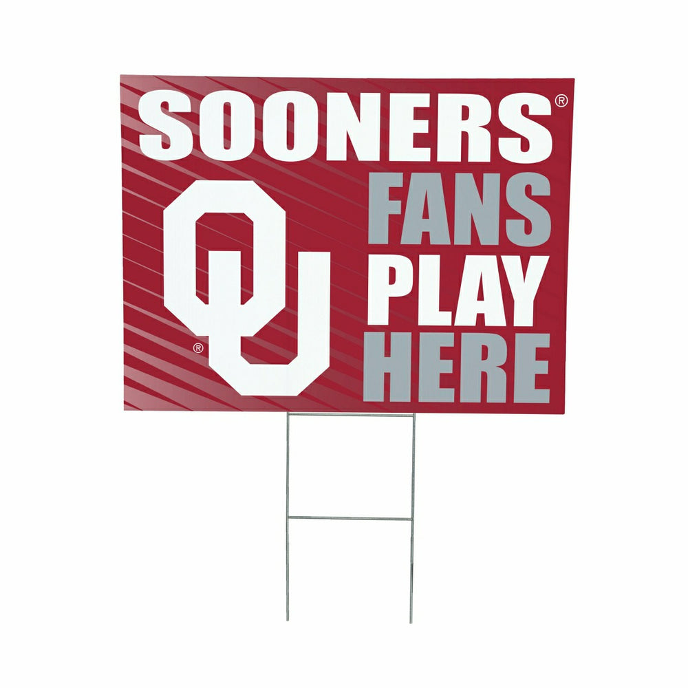 University of Oklahoma Coroplast Yard Sign "Fans Play Here"