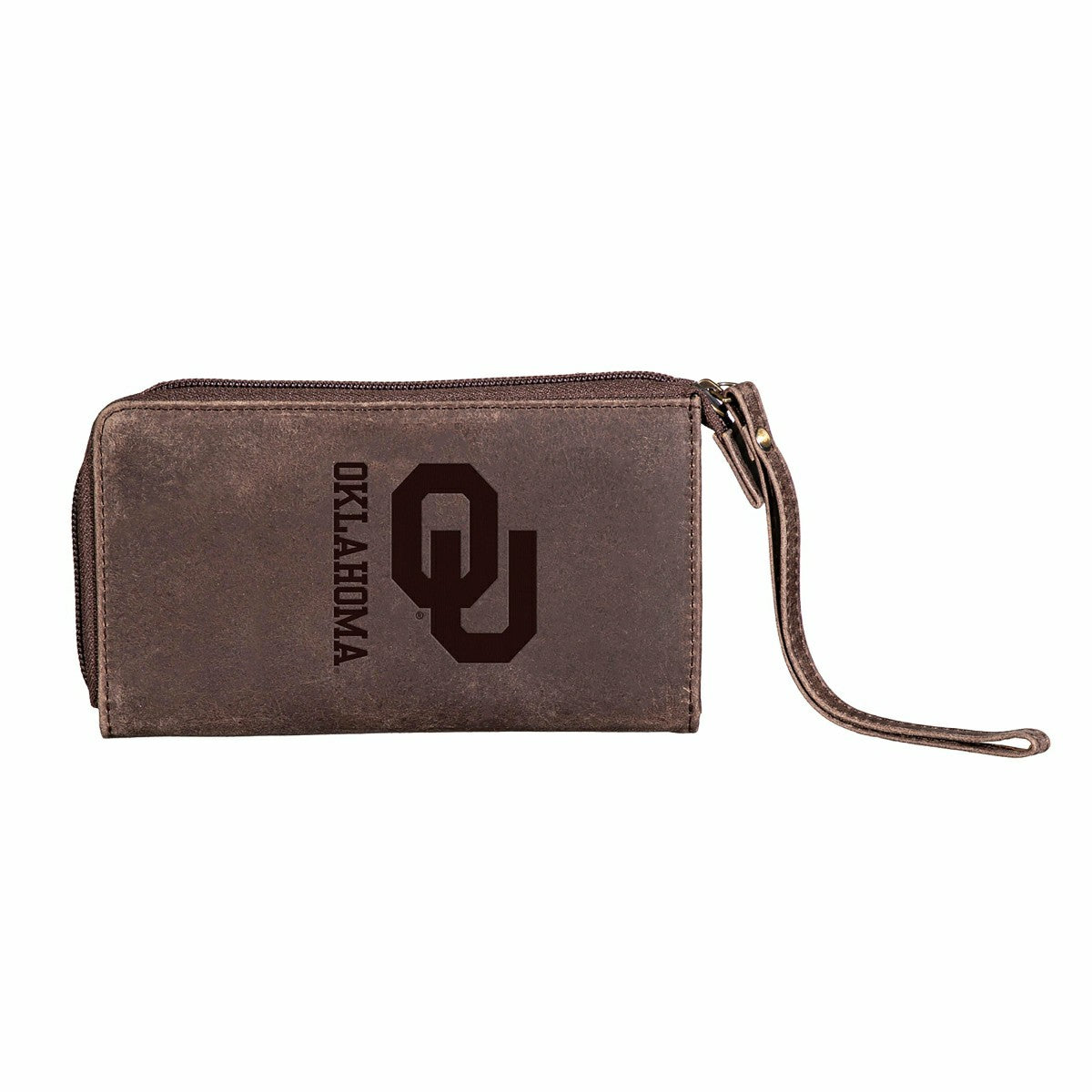 Wristlet Wallet, Brown, University of Oklahoma