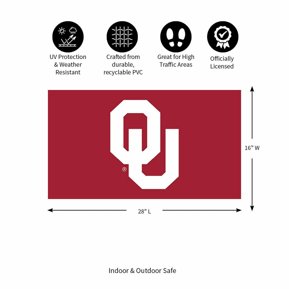 Full Color PVC Mat, 16" x 28", University of Oklahoma