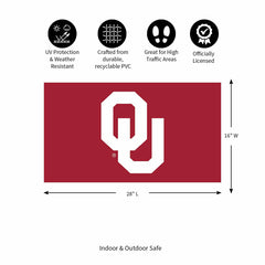Full Color PVC Mat, 16" x 28", University of Oklahoma