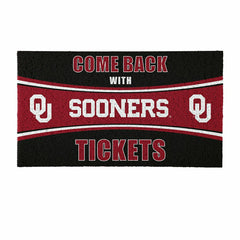 28" x 16" PVC Trapper Mat, Come Back with Tickets, University of Oklah