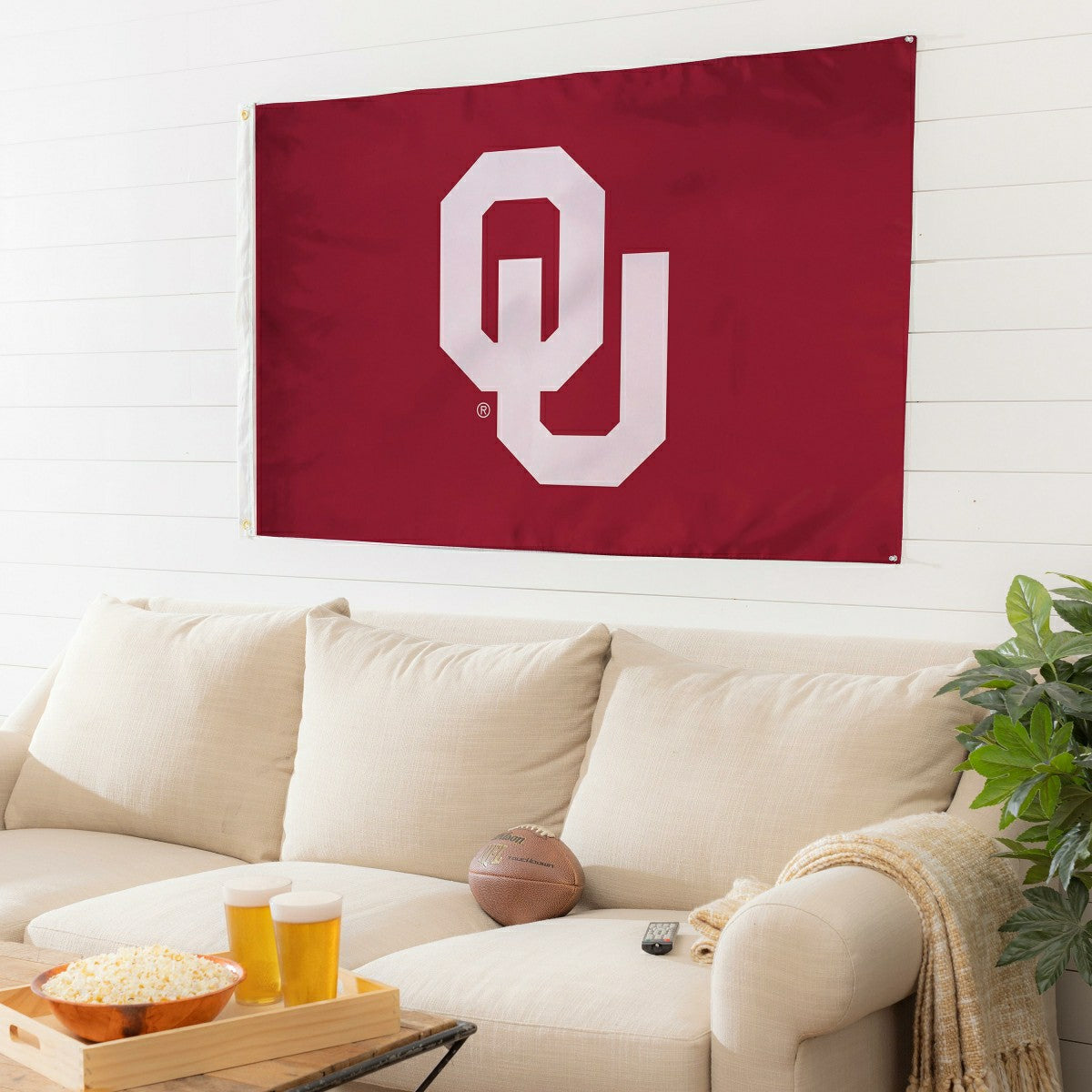 University of Oklahoma Single Sided Estate Flag with 2 Grommets, 3'x5'