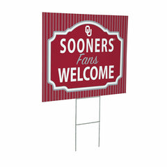 University of Oklahoma Coroplast Yard Sign, "Fans Welcome"