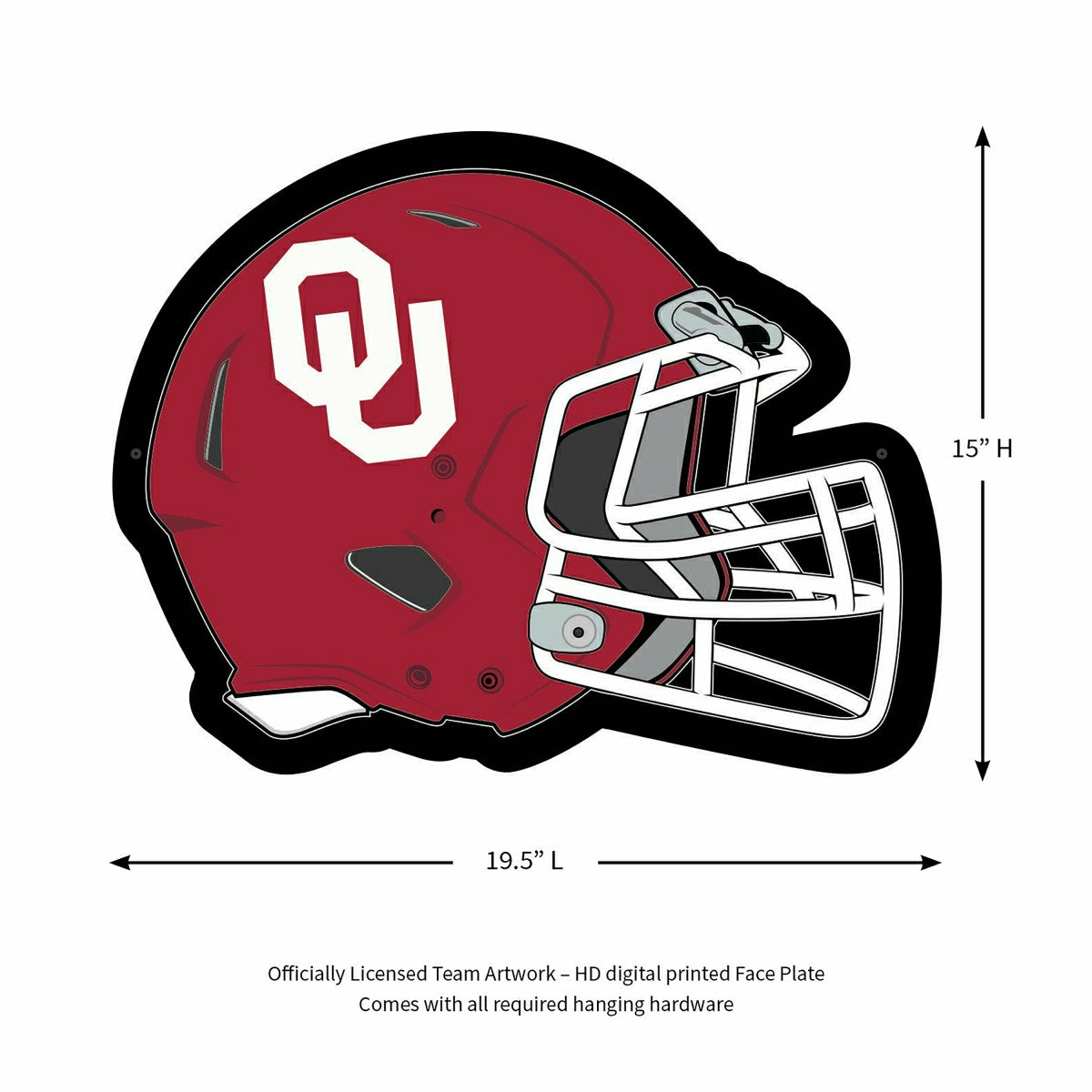 LED Wall Decor, Helmet, University of Oklahoma