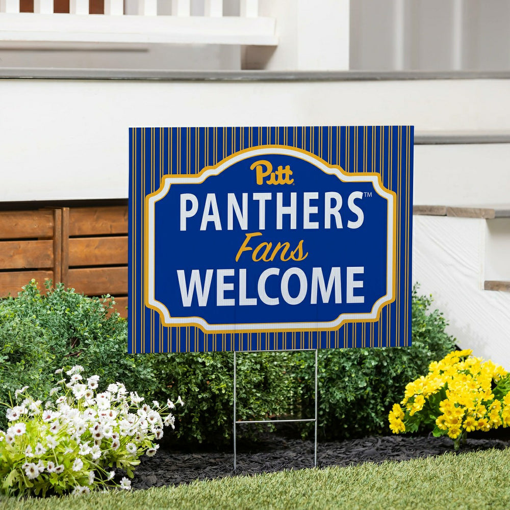 University of Pittsburgh Coroplast Yard Sign, "Fans Welcome"