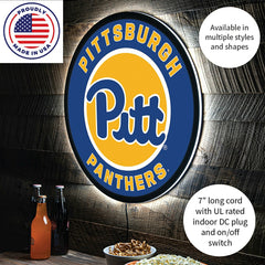 LED Wall Decor, Round, University of Pittsburgh