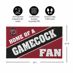 University of South Carolina, PVC Mat COLOR, Home of a Fan