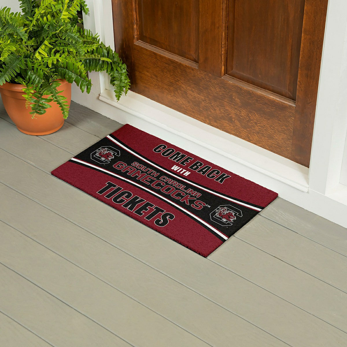 28" x 16" PVC Trapper Mat, Come Back with Tickets, University of South