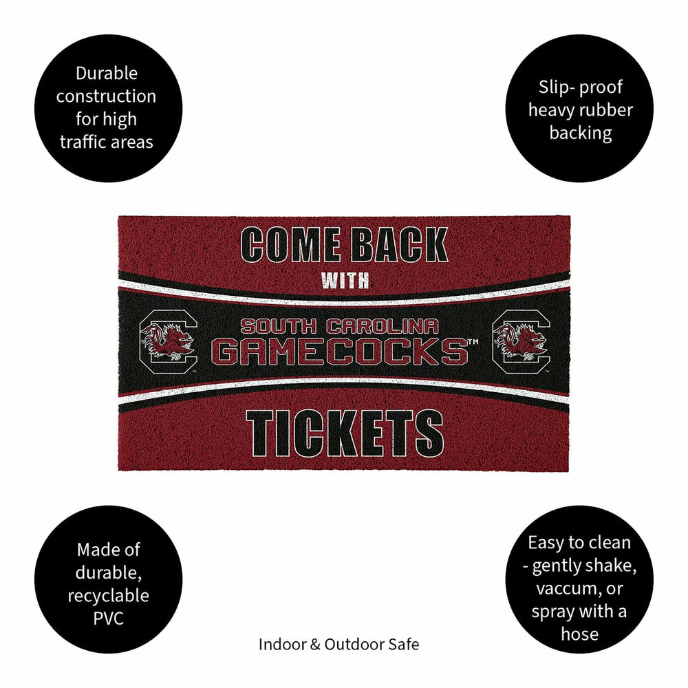 28" x 16" PVC Trapper Mat, Come Back with Tickets, University of South