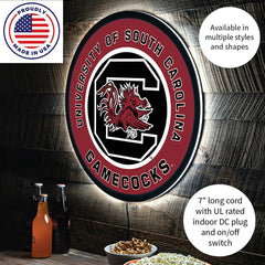 LED Wall Decor, Round, University of South Carolina