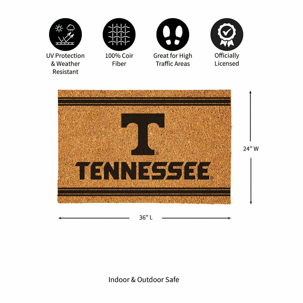 University of Tennessee Large One Color Coir Mat, 36"x24"