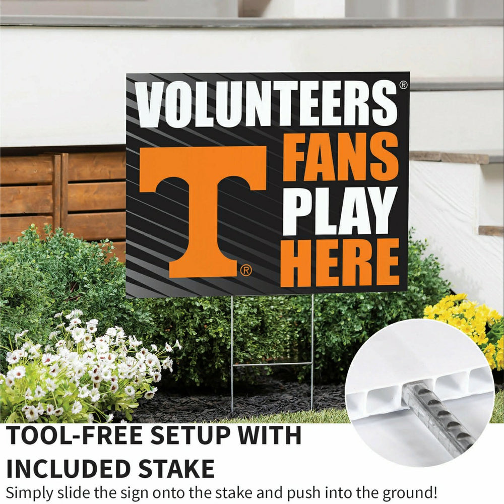 University of Tennessee Coroplast Yard Sign "Fans Play Here"