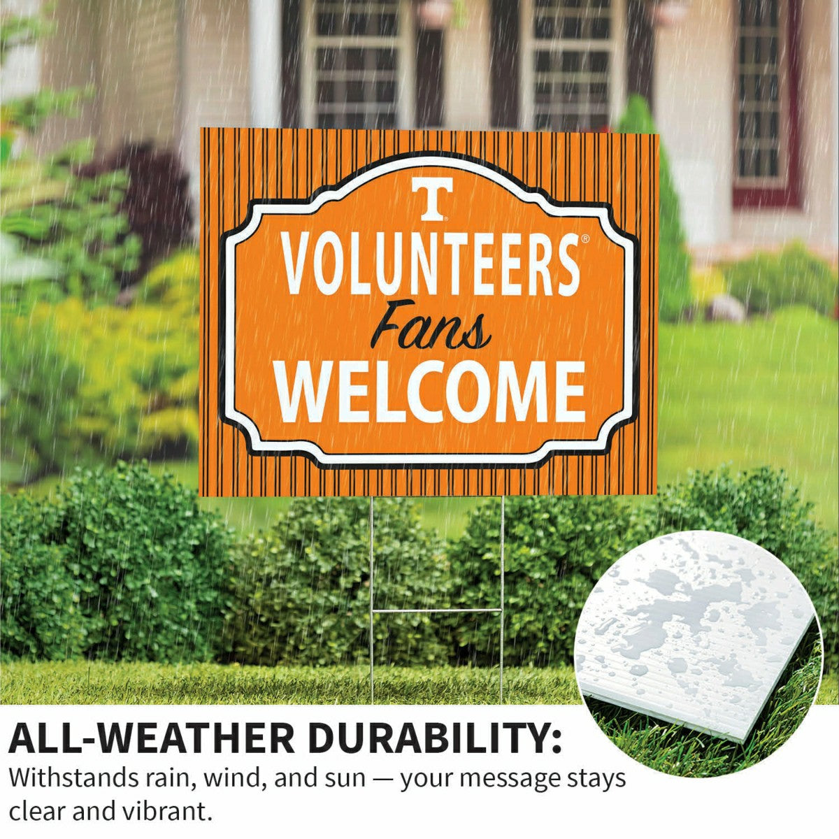 University of Tennessee Coroplast Yard Sign, "Fans Welcome"