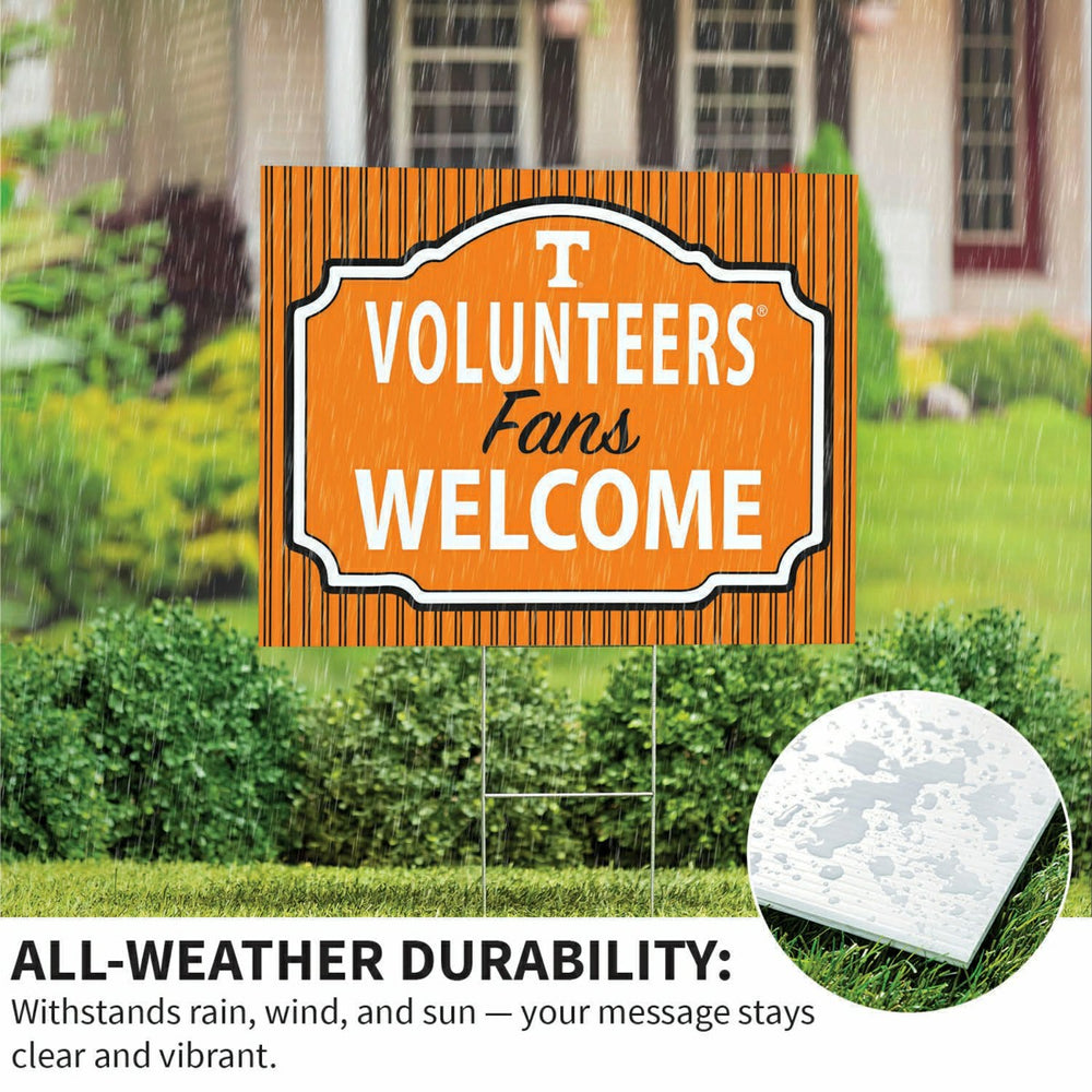 University of Tennessee Coroplast Yard Sign, "Fans Welcome"