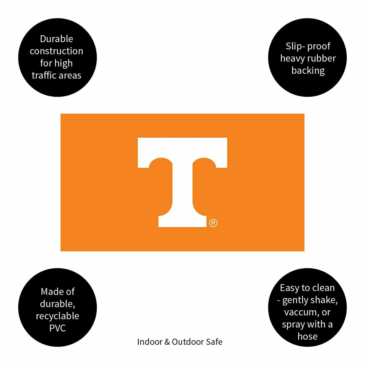 Full Color PVC Mat, 16" x 28", University of Tennessee