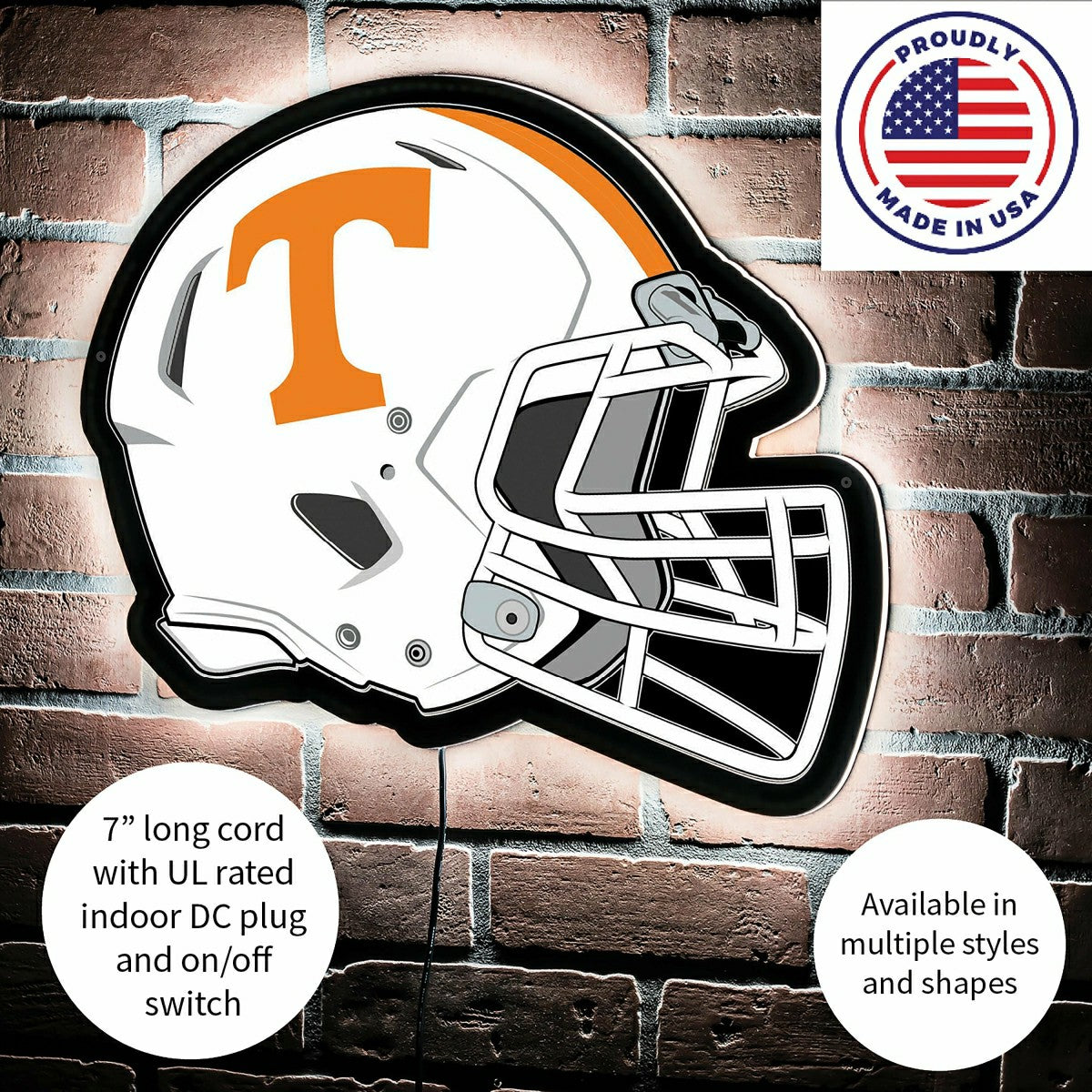 LED Wall Decor, Helmet, University of Tennessee
