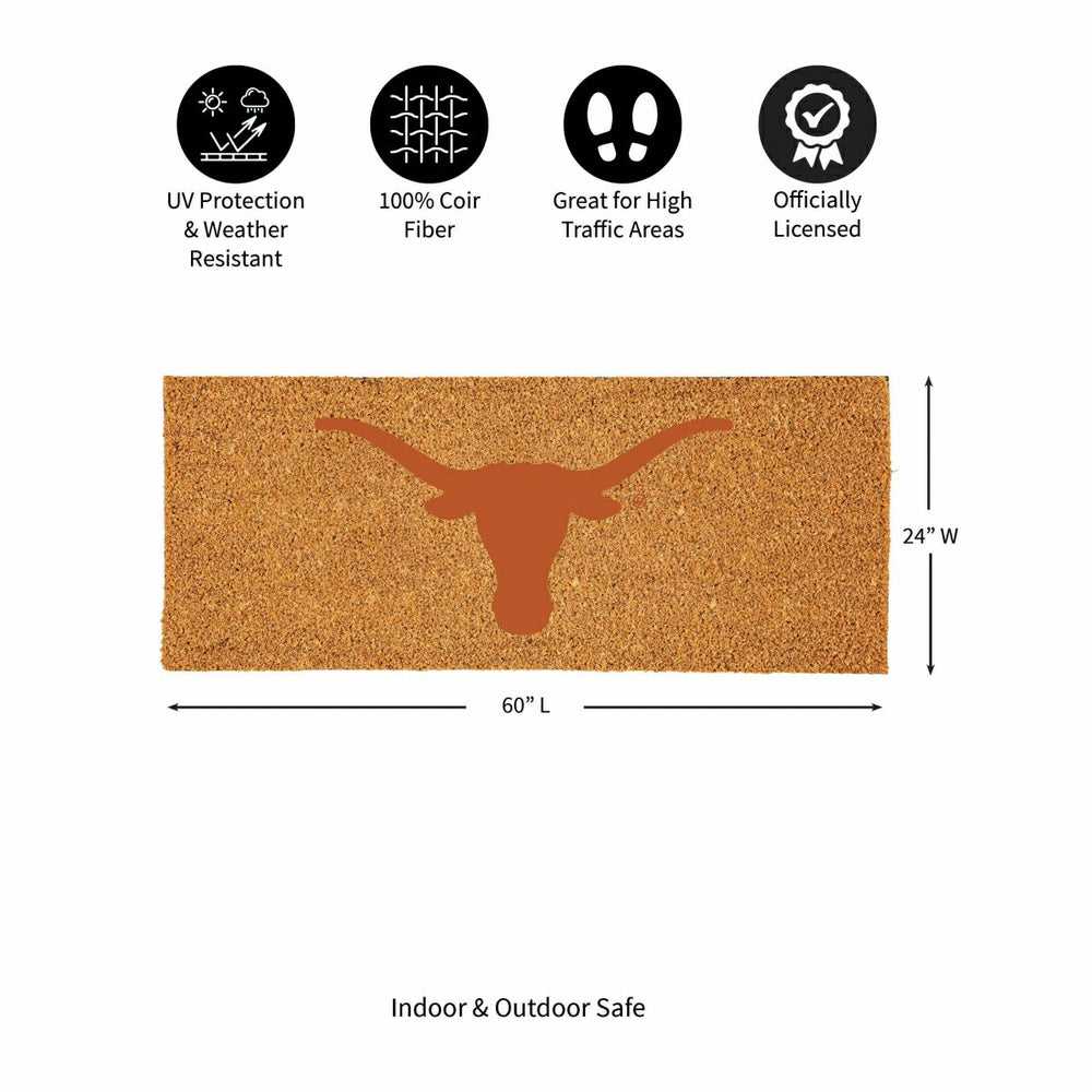 University of Texas Extra Large Full Color Coir Mat, 60"x24"