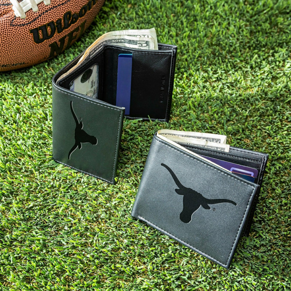 University of Texas, Bi-Fold and Tri-Fold Wallet Gift Set, Black