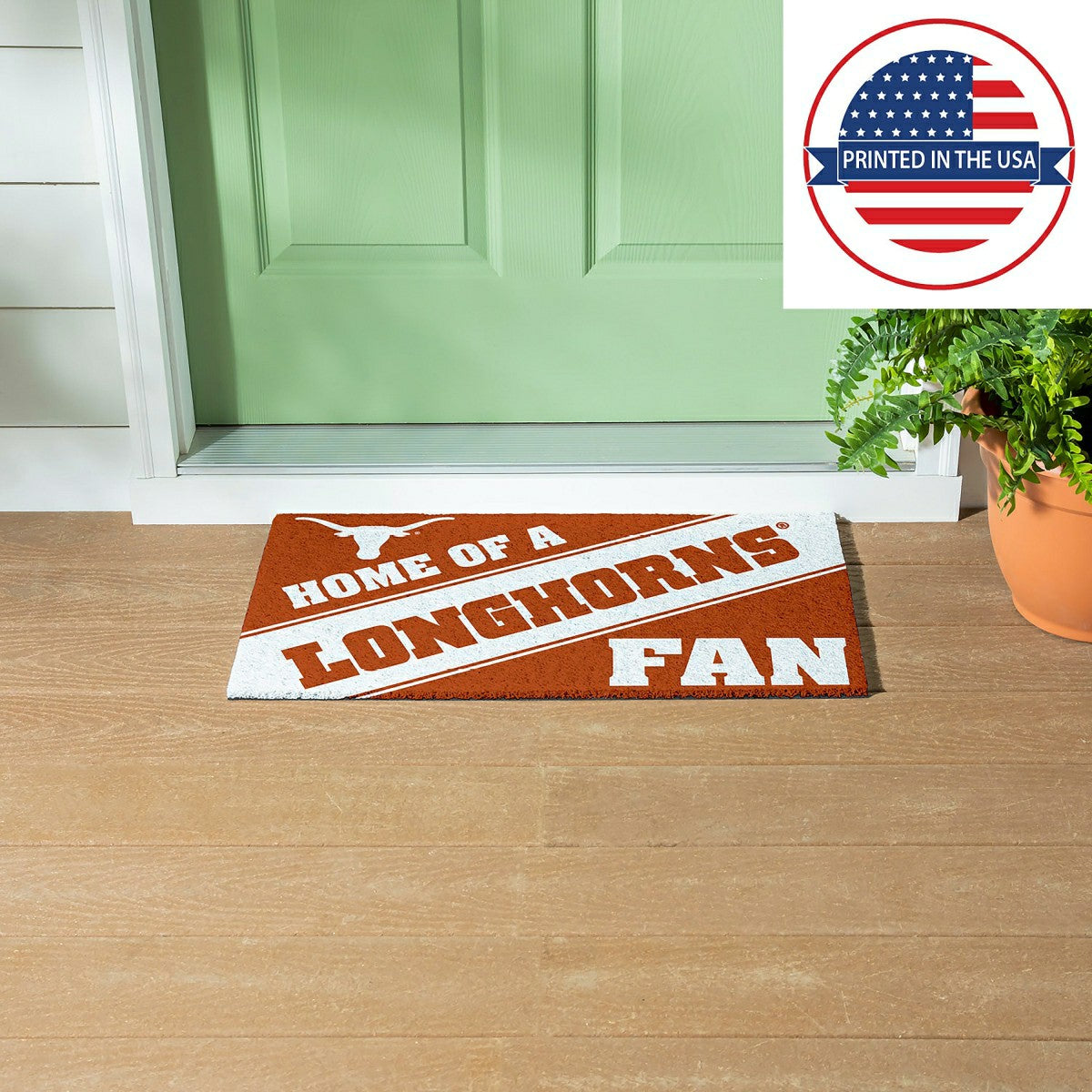 University of Texas, PVC Mat COLOR, Home of a Fan