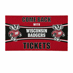 28" x 16" PVC Trapper Mat, Come Back with Tickets, University of Wisco