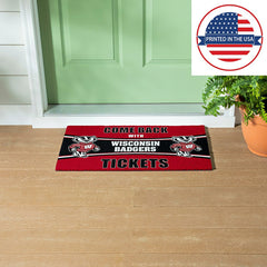 28" x 16" PVC Trapper Mat, Come Back with Tickets, University of Wisco