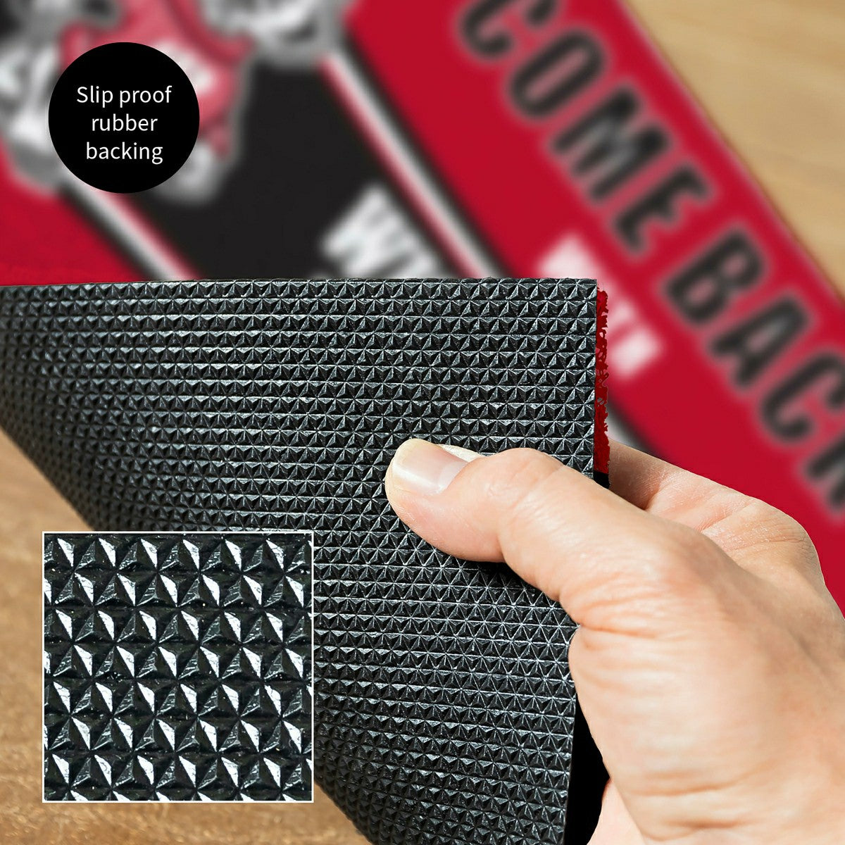 28" x 16" PVC Trapper Mat, Come Back with Tickets, University of Wisco