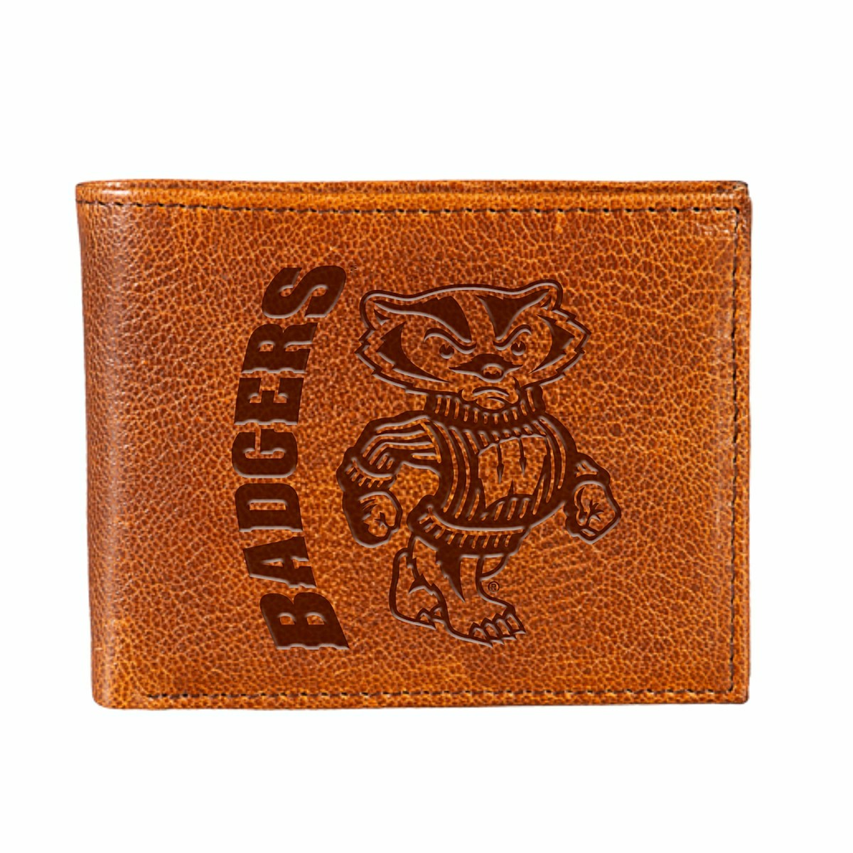 University of Wisconsin-Madison, Embossed Tumbled Leather Passcase Bi-