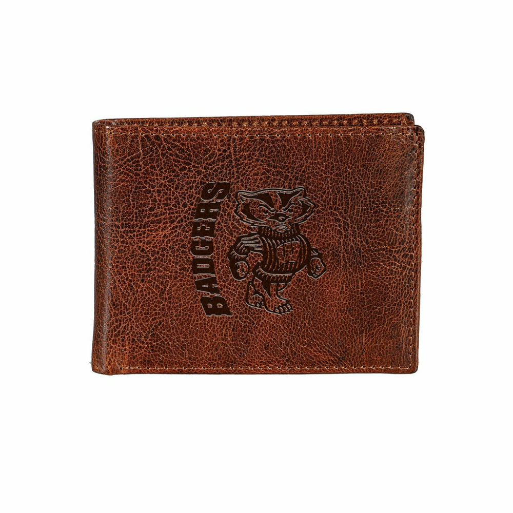 University of Wisconsin-Madison, Embossed Tumbled Leather Passcase Bi-