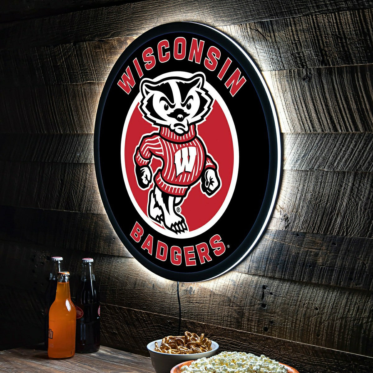 LED Wall Decor, Round, University of Wisconsin-Madison