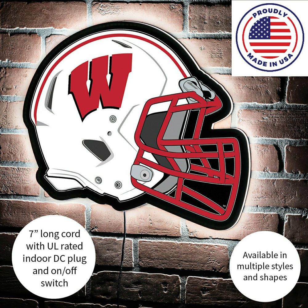 LED Wall Decor, Helmet, University of Wisconsin-Madison