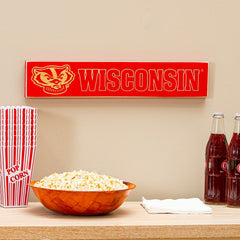 University of Wisconsin-Madison Engraved Wood Sign, 3.5" x 18"