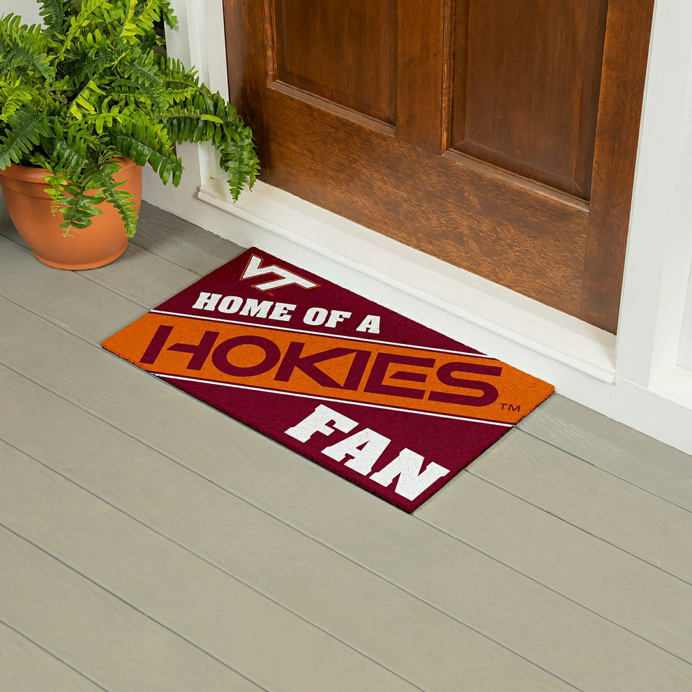 Virginia Tech, PVC Mat COLOR, Home of a Fan