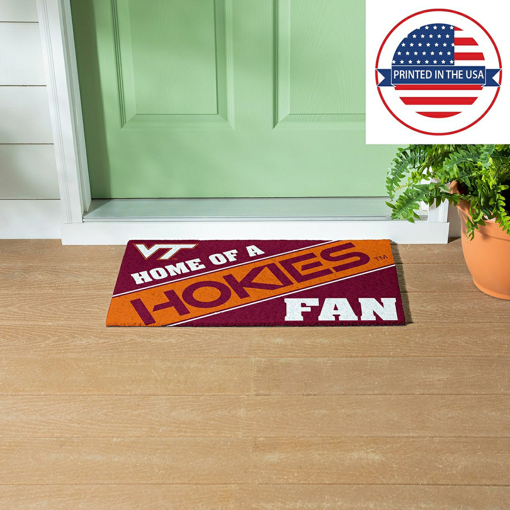Virginia Tech, PVC Mat COLOR, Home of a Fan