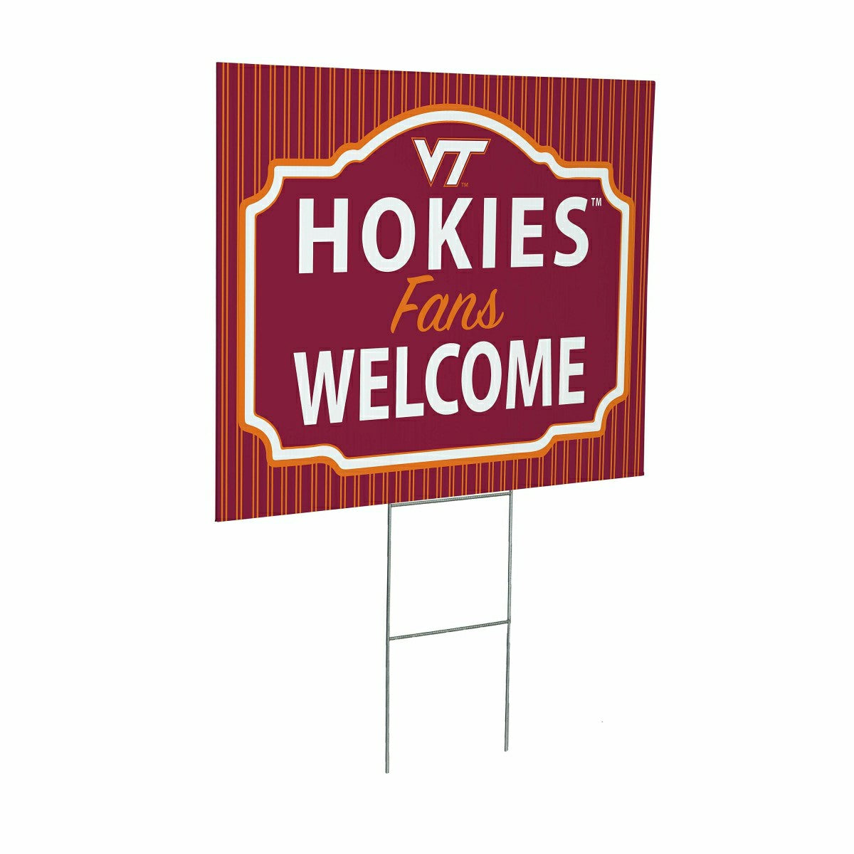 Virginia Tech Coroplast Yard Sign, "Fans Welcome"