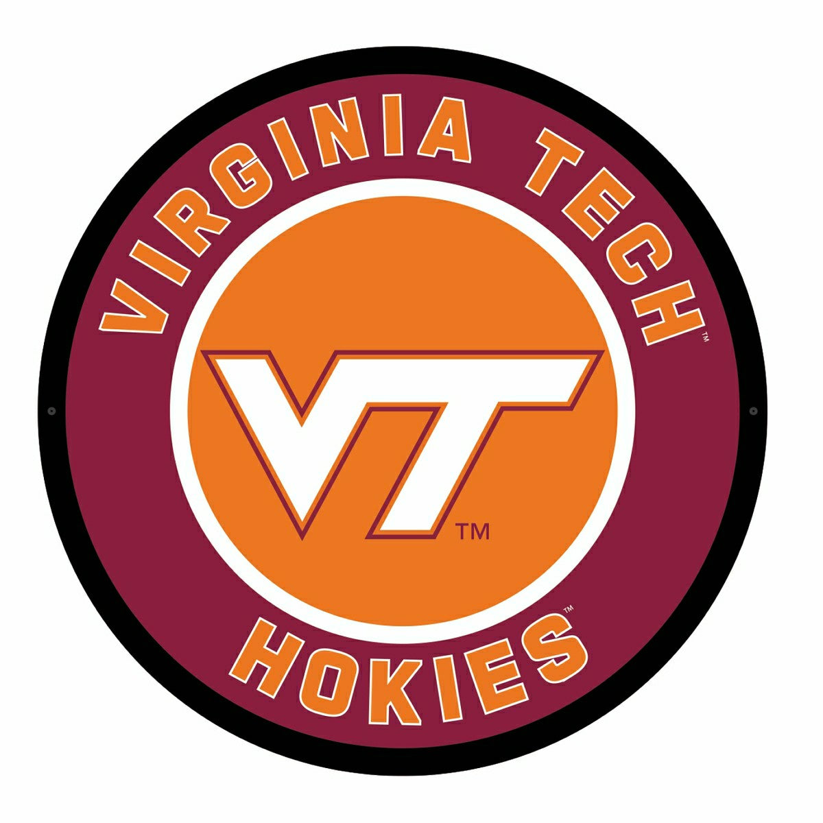 LED Wall Decor, Round, Virginia Tech