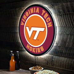 LED Wall Decor, Round, Virginia Tech