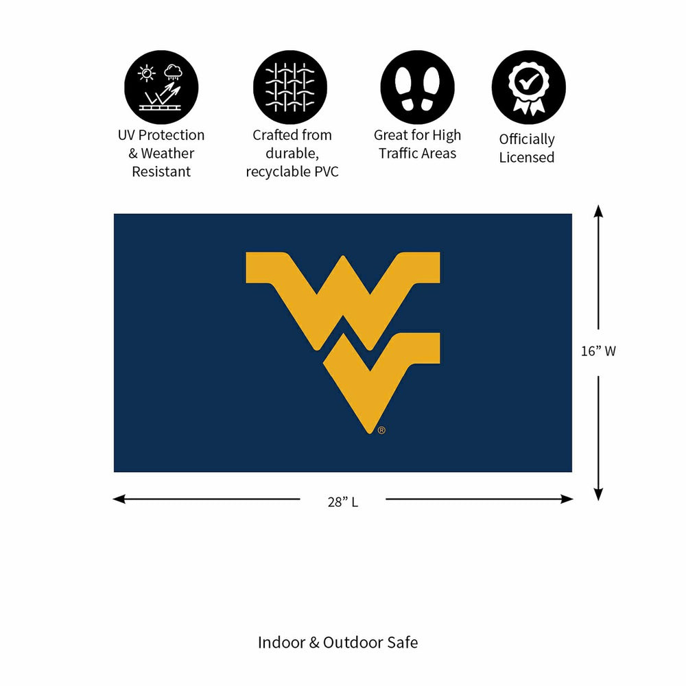 Full Color PVC Mat, 16" x 28", West Virginia University