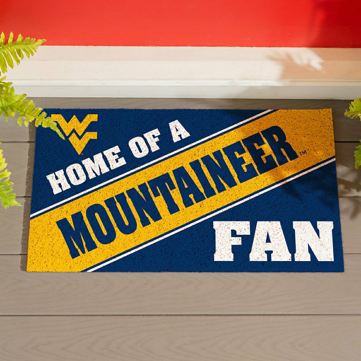 West Virginia University, PVC Mat COLOR, Home of a Fan