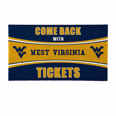 28" x 16" PVC Trapper Mat, Come Back with Tickets, West Virginia Unive