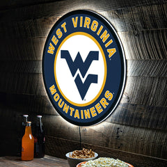 LED Wall Decor, Round, West Virginia University