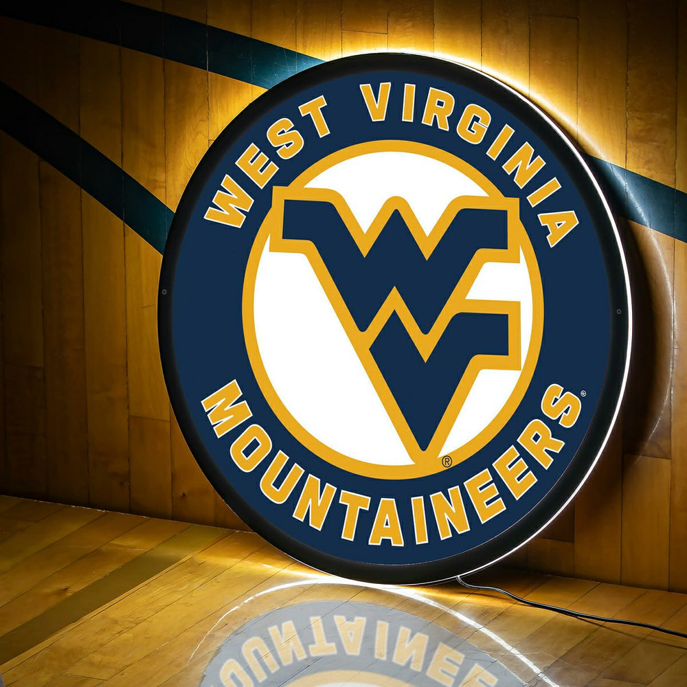 LED Wall Decor, Round, West Virginia University