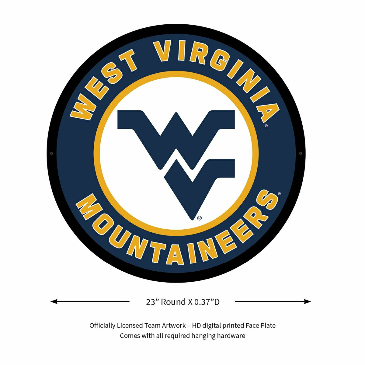 LED Wall Decor, Round, West Virginia University