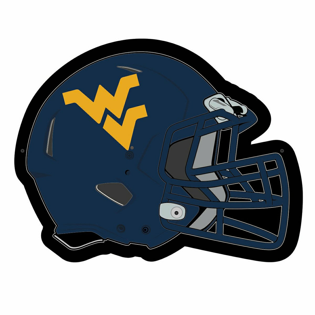 LED Wall Decor, Helmet, West Virginia University