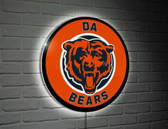 Chicago Bears Da Bears NFL Football Large Round Edgelite LED Decor